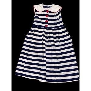 Beautiful JG Hook Girls Dress Vintage 1990 Special Occasion Red, blue and white